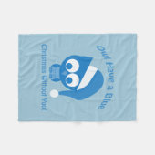 Eule hat ein blaues Weihnachten ohne euch Fleecedecke (Vorderseite (Horizontal))