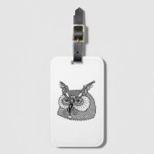 Eule HauptZendoodle Gepäckanhänger (Vorderseite Vertikal)