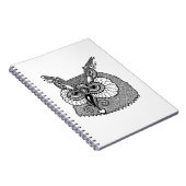 Eule HauptZendoodle Notizblock (Rechte Seite)