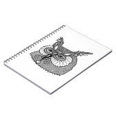 Eule HauptZendoodle Notizblock (Linke Seite)