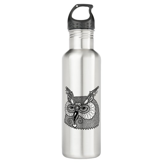 Eule HauptZendoodle Trinkflasche (Vorderseite)