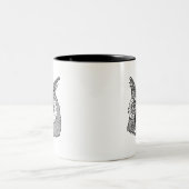 Eule HauptZendoodle Zweifarbige Tasse (Mittel)