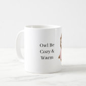 Eule Hut Rosa Pullover Gemütlich & Warm Kaffeetasse (Vorderseite Links)