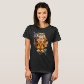 Eule I Coole Low Poly Eule Vogel T-Shirt (Vorne ganz)
