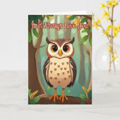 Eule, ich liebe dich immer! karte (Gelbe Blume)