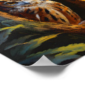 Eule im Baum 3 Poster (Ecke)