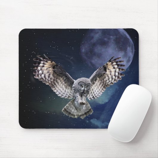 Eule im Flug Mousepad (Mit Mouse)