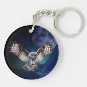 Eule im Flug Schlüsselanhänger (Rückseite)
