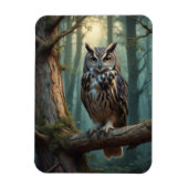 Eule im Magenwald Magnet (Vertikal)