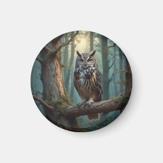 Eule im Magenwald Magnet (Vorne)