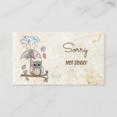 Eule im Regen Visitenkarte (Vorderseite)