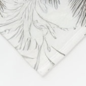 Eule im Schnee Fleecedecke (Ecke)