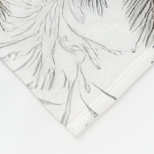 Eule im Schnee Fleecedecke (Ecke)