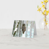 Eule im Schnee Karte (Gelbe Blume)