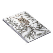 Eule im Schnee Notizblock (Rechte Seite)