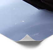 Eule im schneebedeckten Berg | AI Art Poster (Ecke)