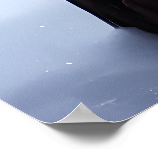 Eule im schneebedeckten Berg | AI Art Poster (Ecke)