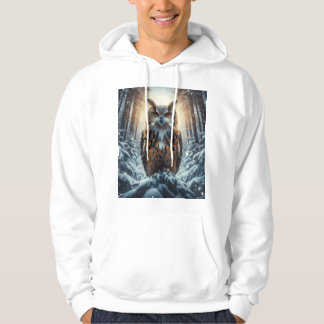 Eule im schneebedeckten Wald Unisex-Wildlife-Hoodi Hoodie