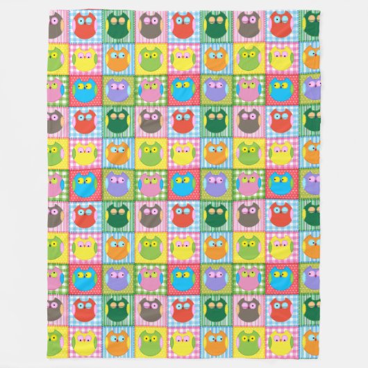 Eule immer Liebe Fleecedecke (Vorderseite)