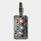 Eule immer Liebe Gepäckanhänger (Vorderseite vertikal)