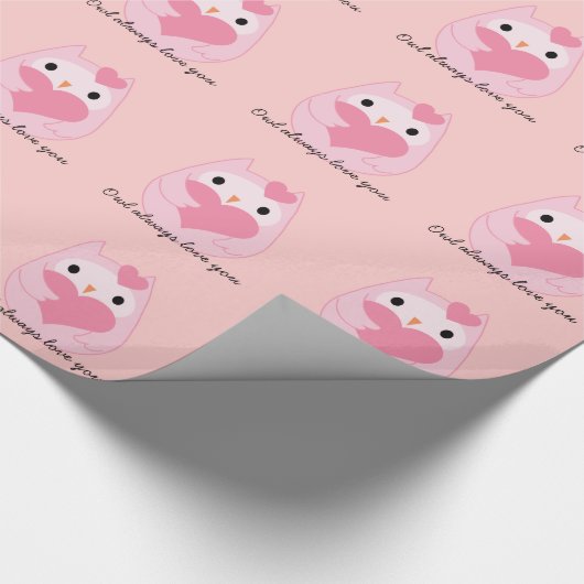 Eule immer Liebe Geschenkpapier (Ecke)