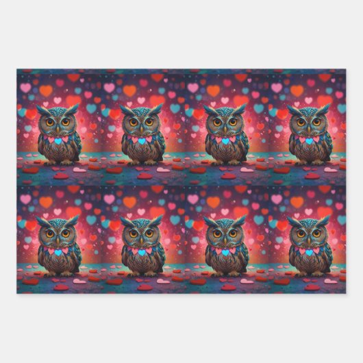 Eule immer Liebe Geschenkpapier Set (Vorderseite 3)
