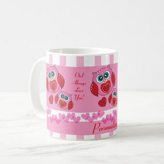 Eule immer Liebe Kaffeetasse (Vorderseite Links)