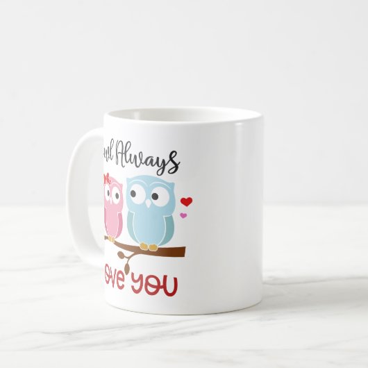 Eule immer Liebe Kaffeetasse (Vorderseite Links)