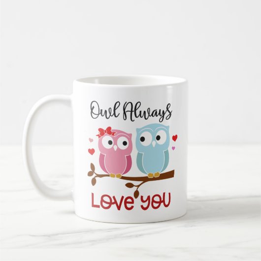 Eule immer Liebe Kaffeetasse (Links)