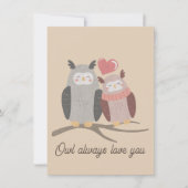 Eule immer Liebe Mitteilungskarte (Vorderseite)