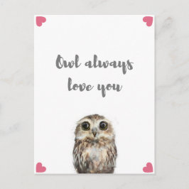 Eule immer Liebe Postkarte