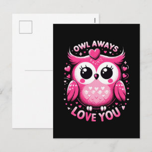 Eule immer Liebe Sie - Valentinstag Feiertagspostkarte