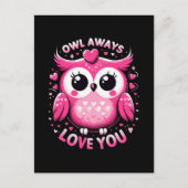 Eule immer Liebe Sie - Valentinstag Postkarte (Vorderseite)