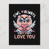 Eule immer Liebe - Valentinstag Postkarte (Vorderseite)