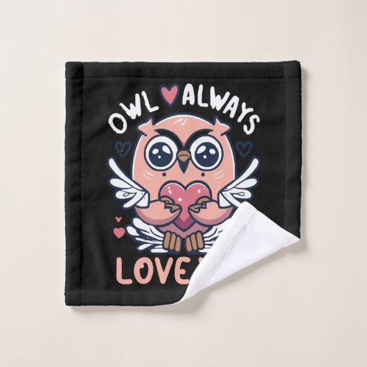 Eule immer Liebe - Valentinstag Waschlappen (Waschlappen)