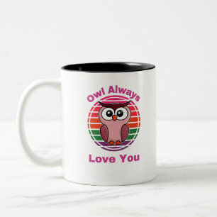 Eule immer Liebe Zweifarbige Tasse