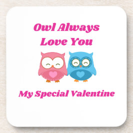 Eule immer mit Eule-Paar auf einer Liebe Getränkeuntersetzer