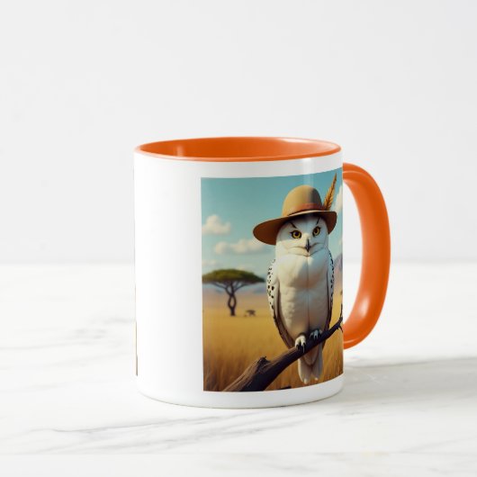 Eule in afrikanischer Tasse (VorderseiteRechts)