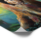 Eule in Baum 4 Poster (Ecke)