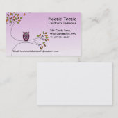 Eule in Baum Visitenkarten Visitenkarte (Vorne/Hinten)