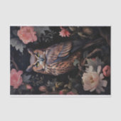 Eule in Blume 2 Dekoupage Paper Seidenpapier (Vorderseite)