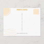 Eule in der braunen Tasche Postkarte "Bin ich noch (Rückseite)