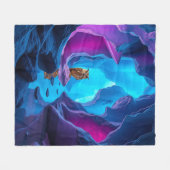 Eule in der Kristallhöhle Fleecedecke (Vorderseite (Horizontal))