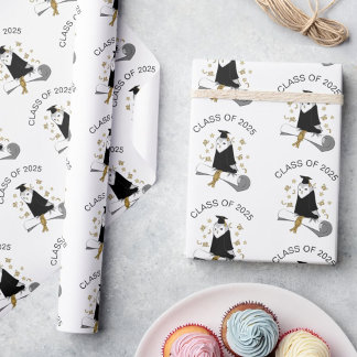 Eule in der Vorschule / Kindergarten Abschluss Geschenkpapier