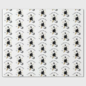 Eule in der Vorschule / Kindergarten Abschluss Geschenkpapier (Flach)