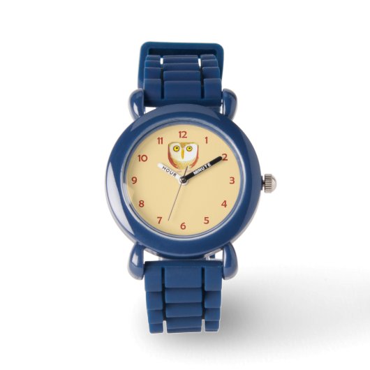 Eule in der Wanduhr Armbanduhr (Vorderseite)