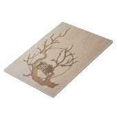 Eule in einem Baumgravdesign Notizblock (angewinkelt)