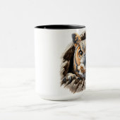 Eule in einem Baumloch Tasse (Zentrum)