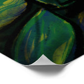Eule in einem Blätterbaum Poster (Ecke)