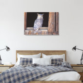 Eule in einem Fenster Leinwanddruck (Insitu (Schlafzimmer))